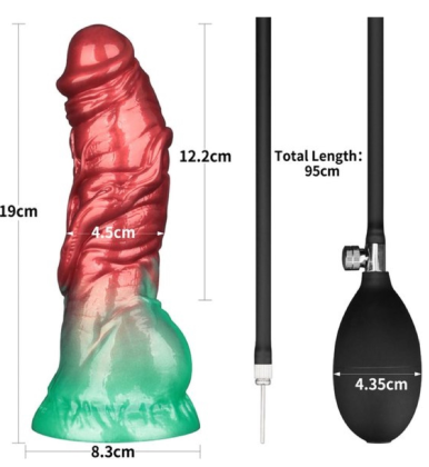 LoveToy AeroSX 7.5, dildo na naduvavanje sa dvostrukom gustinom, 19 cm  LV416011-5